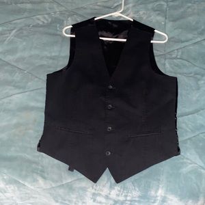 black suit vest, striped